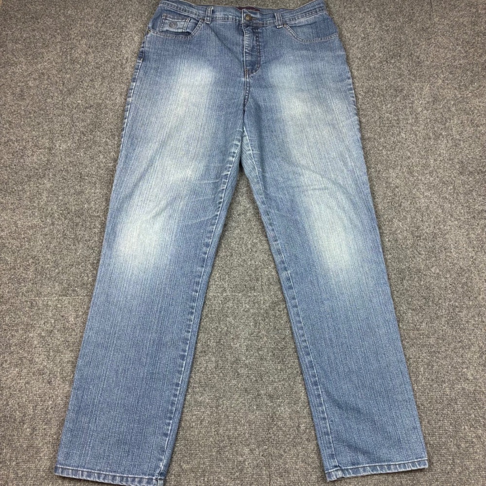 Gloria Vanderbilt Amanda Jeans Womens 12 Medium Wash Straight Leg High Rise Blue